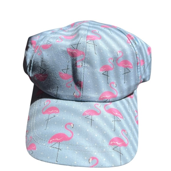 Flamingo Print Blue Cap - Picture 1 of 2
